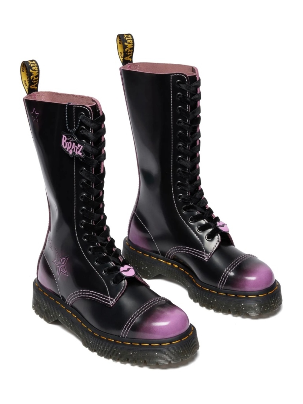 Dr Martens Bratz 1B99 Bex Boots High Black Purple Arcadia size 6 NEW Women